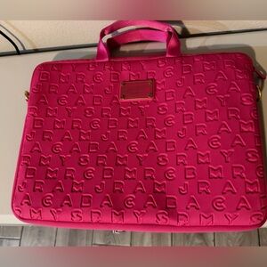 Marc By Marc Jacobs Pink Embossed Laptop Bag